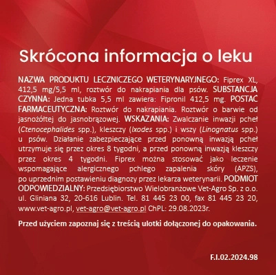 Vet-Agro Fiprex XL 5,5ml