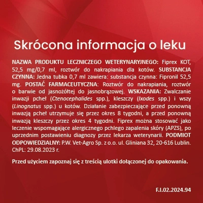 Vet-Agro Fiprex Dla Kota 0,7ml