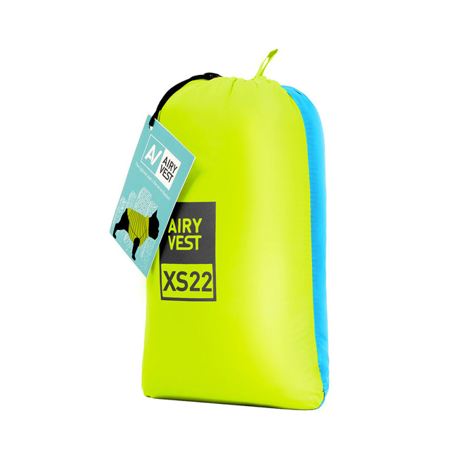 AiryVest kurtka dla psa dwustronna, rozmiar XS 22, jasnozielony-niebieski