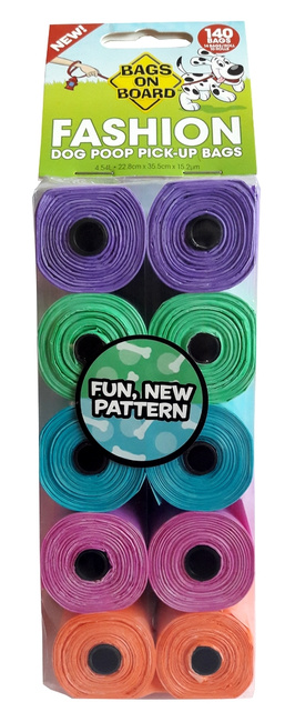 Bio woreczki na odchody z ozdobnym motywem 10x14 szt. BAGS ON BOARD