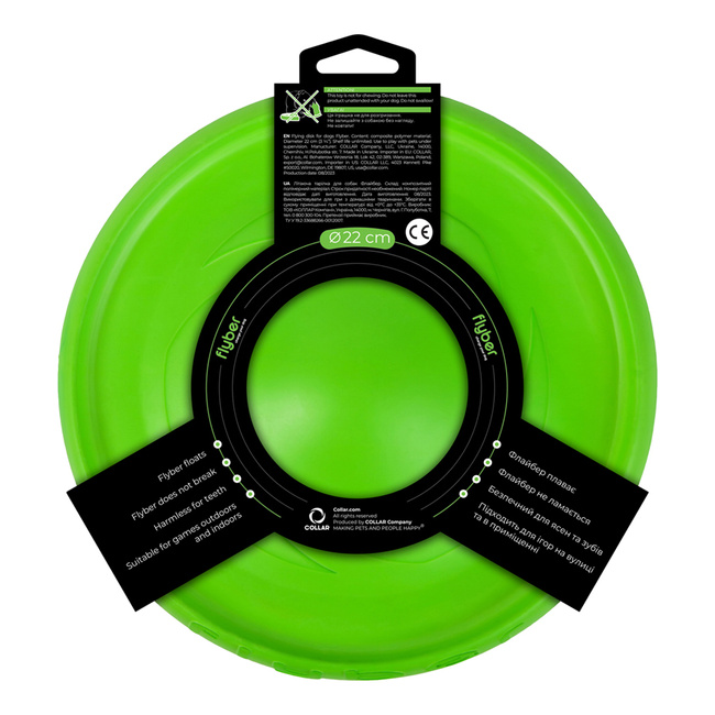 FLYBER latający spodek, średnica 22 cm, jasnozielony
