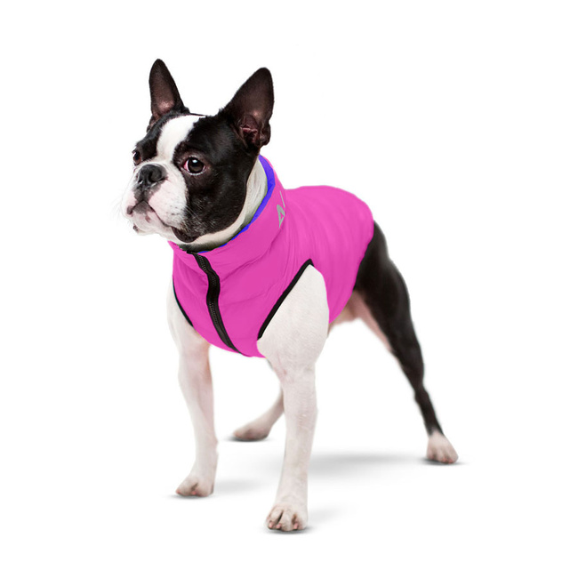 AiryVest kurtka dla psa dwustronna, rozmiar M 47, różowy-fioletowy