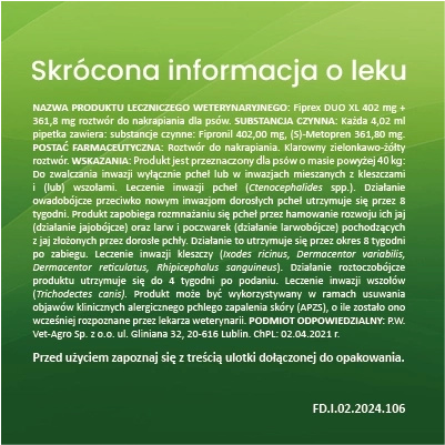 Vet-Agro Fiprex Duo XL 4,02ml