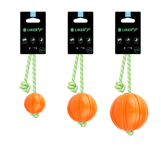 Piłka na świecącym sznurku, średnica 5 cm - LIKER