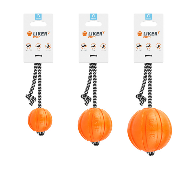 Piłka na sznurku, średnica 7 cm - LIKER
