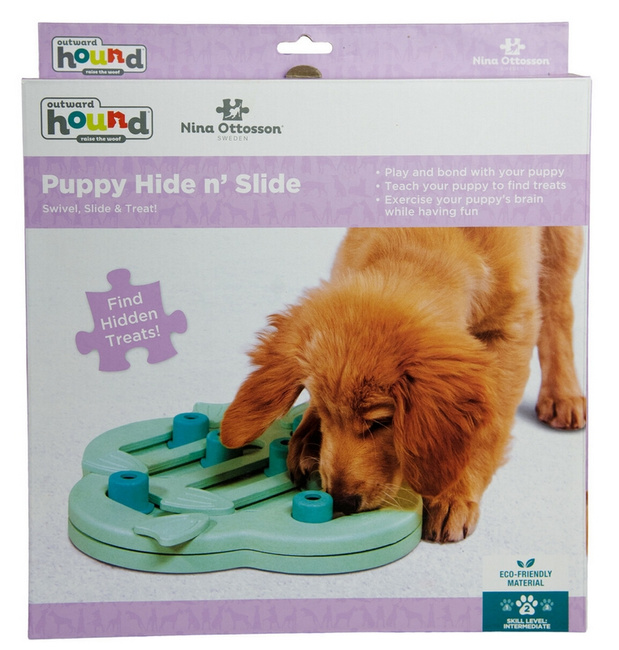 Puppy Hide'N Slide Green - Gra edukacyjna dla szczeniąt, poziom 2 NINA OTTOSSON  