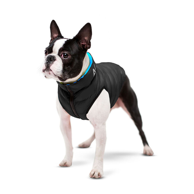 AiryVest kurtka dla psa dwustronna, rozmiar XS 30, czarny-niebieski