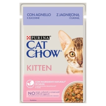Purina Cat Chow Kitten Karma Z Jagnięciną I Cukinią W Sosie 85g