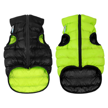 AiryVest kurtka dla psa dwustronna, rozmiar M 40, jasnozielony-czarny