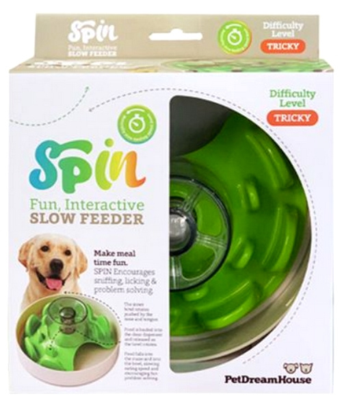 Spin UFO Maze Baby Green Tricky - Dynamiczna miska do powolnego karmienia PET DREAM HOUSE