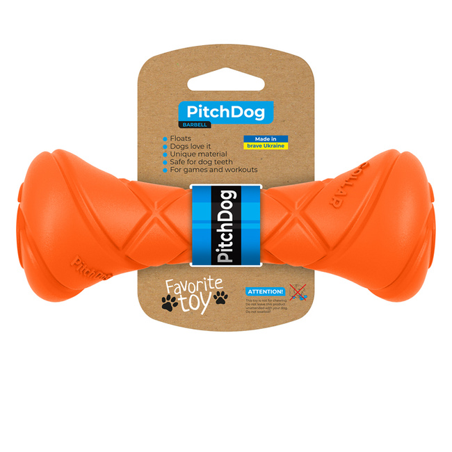 PitchDog sztanga do gry, długość 19 cm, średnica 7 cm pomarańczowy