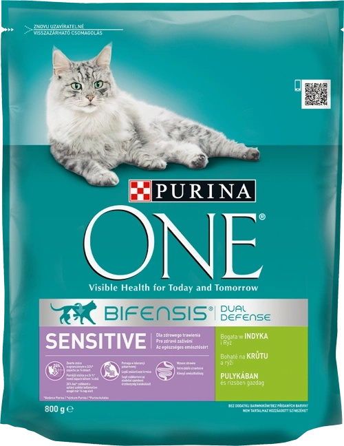 Purina One Cat Sensitive Karma Z Indykiem Dla Kota 800g