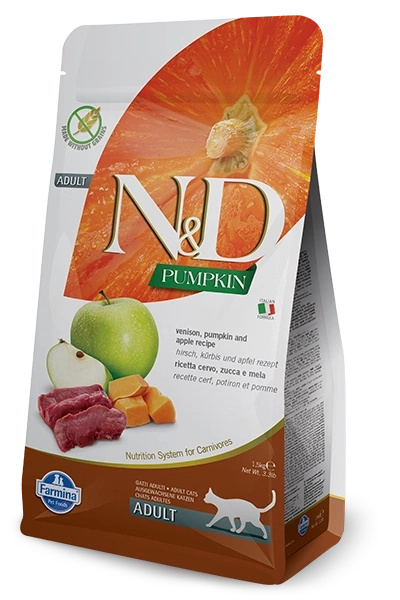 Farmina N&D Pumpkin Feline Adult Venison Pumpkin&Apple Recipe 5kg