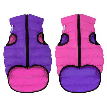 AiryVest kurtka dla psa dwustronna, rozmiar L 55, różowy-fioletowy