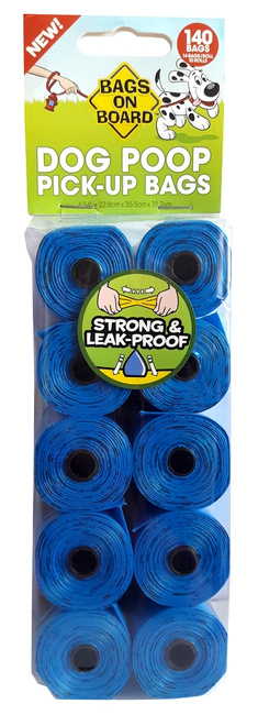 Bio woreczki na odchody niebieskie 10x14 szt. BAGS ON BOARD