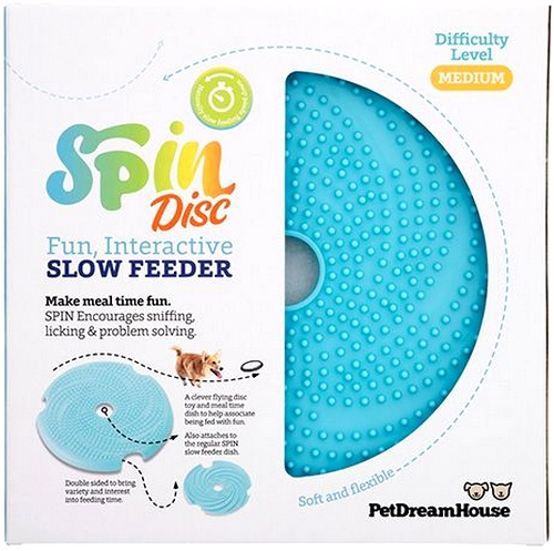 Spin Lick Frisbee Blue Medium - Mata do lizania, latająca zabawka dla psa PET DREAM HOUSE