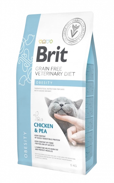 Brit Grain Free Veterinary Diet Cat Obesity Kurczak Z Groszkiem 2kg