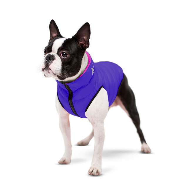 AiryVest kurtka dla psa dwustronna, rozmiar M 40, różowy-fioletowy