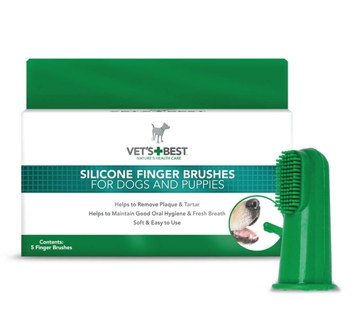  Silikonowe, napalcowe szczoteczki do zębów 5 szt. VET'S BEST 